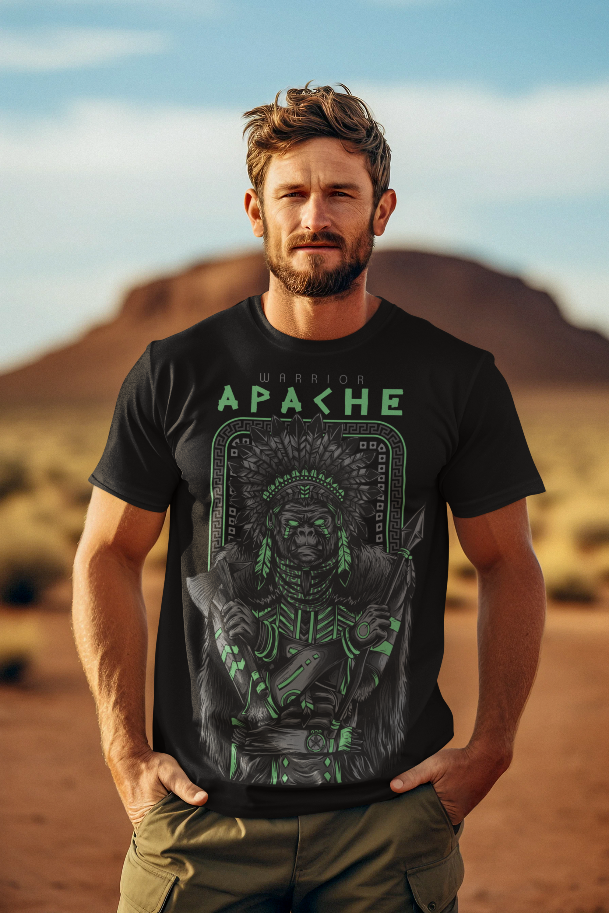 Unleash Your Inner Warrior with the Black Apache Warrior Shirt